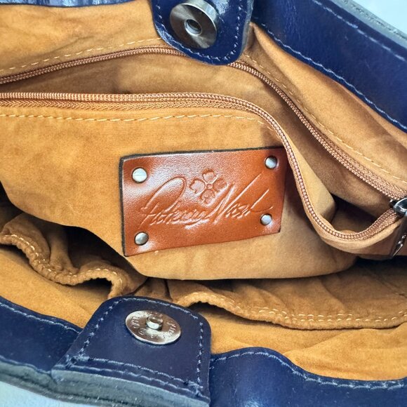 Patricia Nash Emeline Crossbody Purse in Blue Floral - Picture 11 of 12